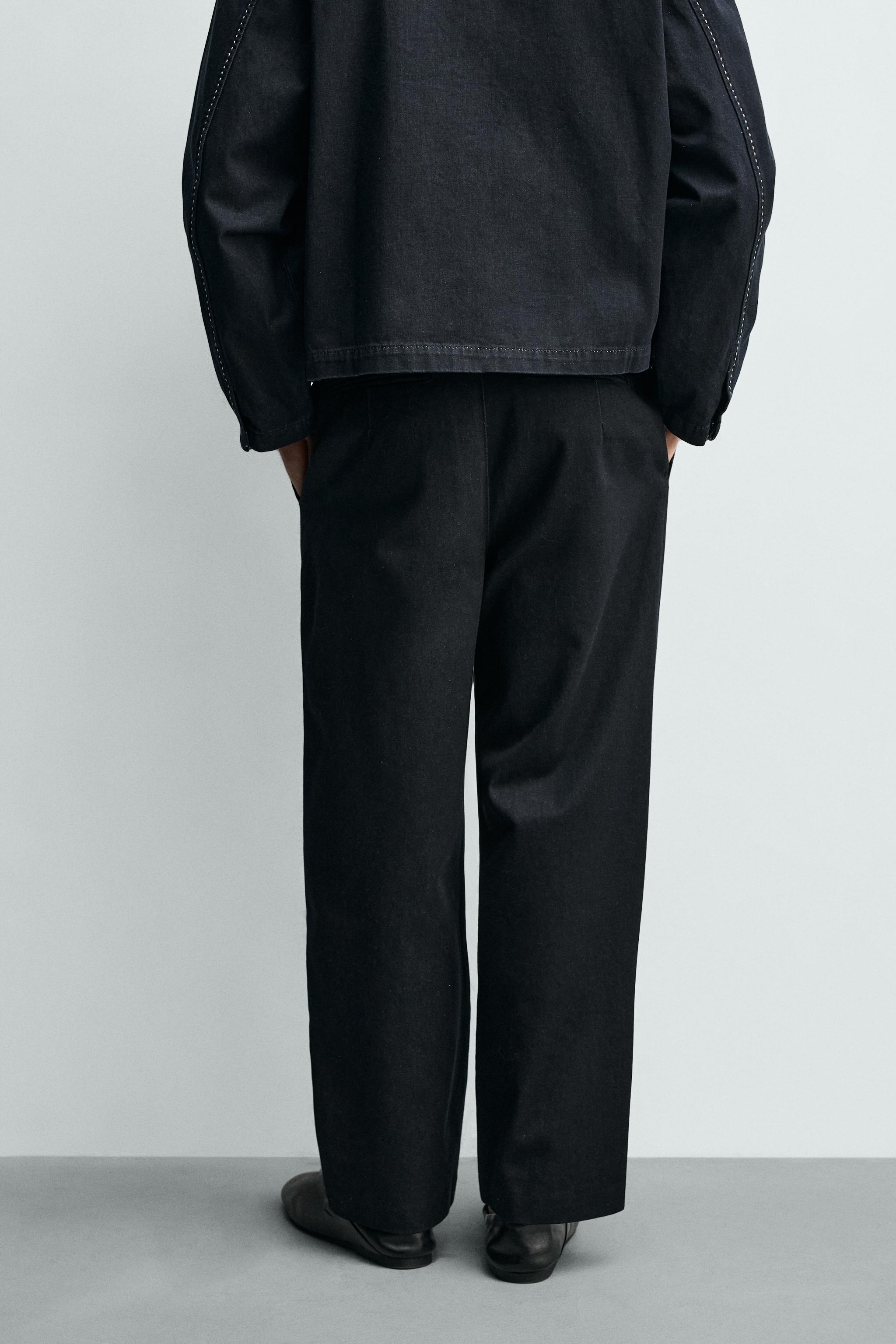 PANTALON CHINO DENIM SURPIQÛRES CONTRASTÉES